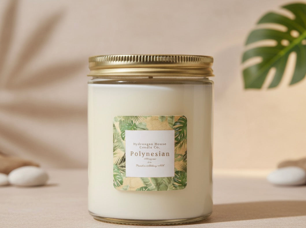 Polynesian 8 oz coconut soy wax candle