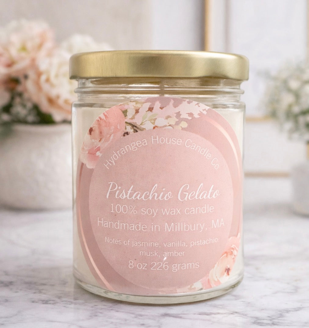 Pistachio Gelato 8 oz Soy Wax Candle