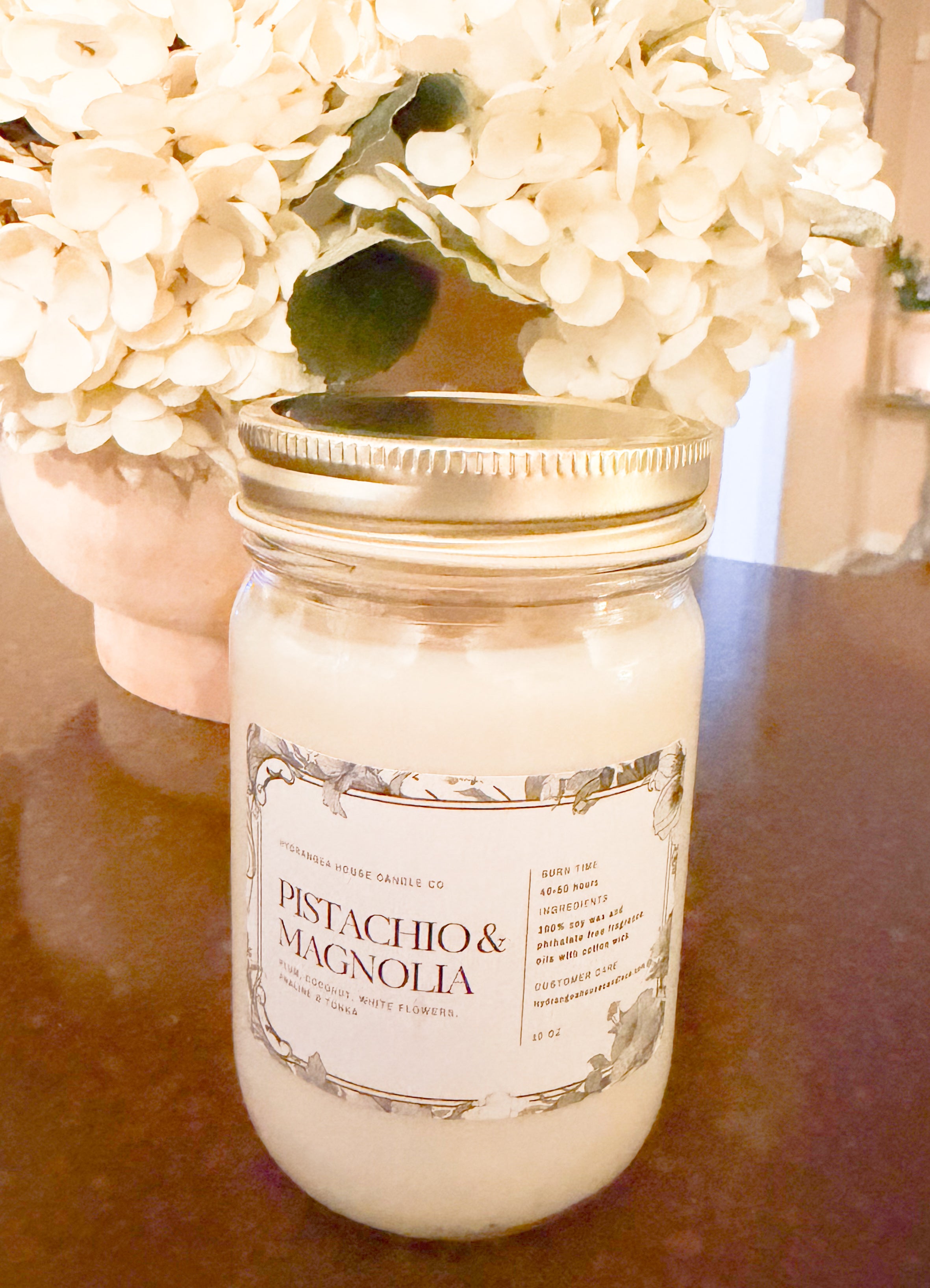 Pistachio & Magnolia 10 oz soy candle